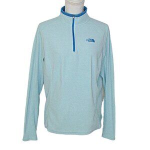 The North Face Polartec Classic Teal & Blue 1/2 Zip Sweatshirt Size Large Flaw